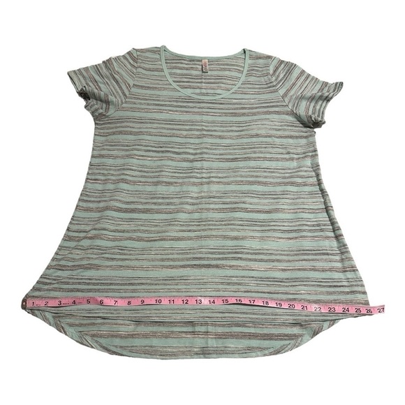 LuLaRoe Classic Tee | Scoop Hem | Grey & Mint Green - Size XL - Picture 7 of 8